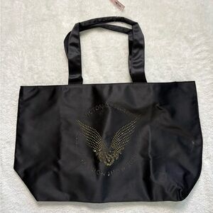 Victoria's Secret Black Tote with Gold Fashion Show 2025 Embellished Design